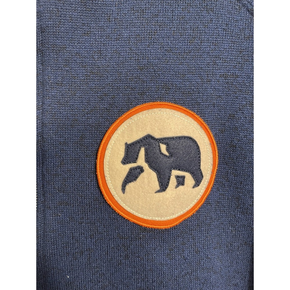 Navy Blue Bomber Jacket With Bear Patch - image 4